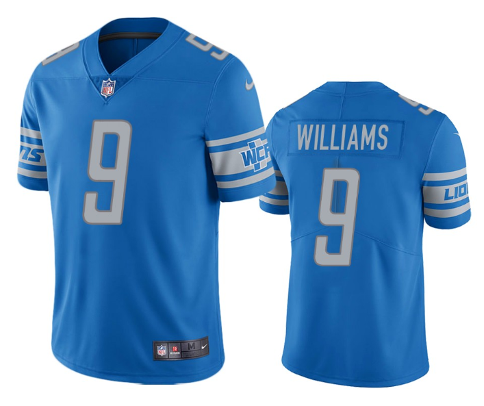 Men's Blue Detroit Lions #9 Jameson Williams Vapor Untouchable Limited Stitched Jersey